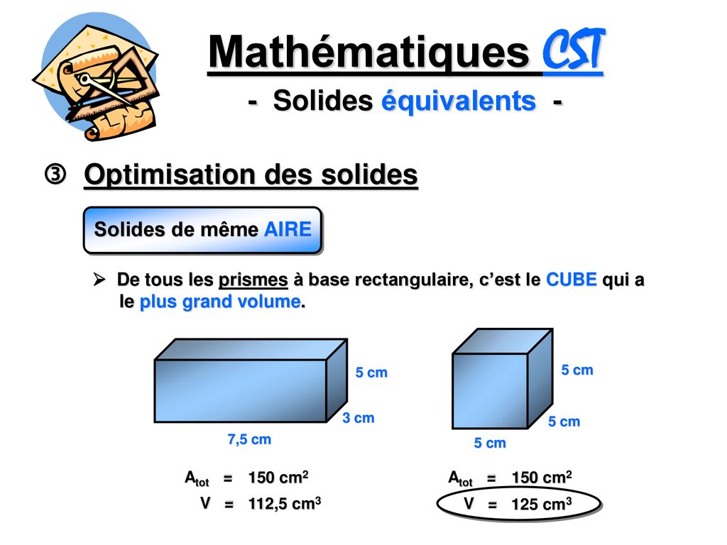 Math Matiques Cst Solides Quivalents Ppt T L Charger